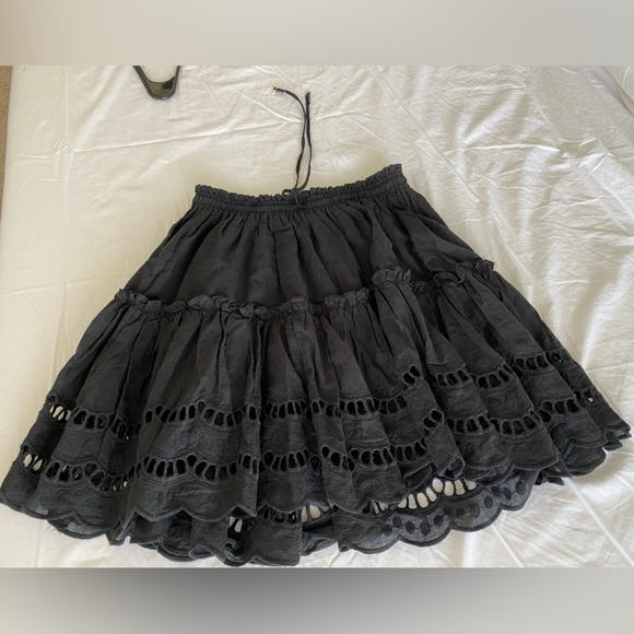 Seven Wonders Alannah Short Cotton Skirt Black Lined Size US 4 fits like XS - Picture 4 of 15